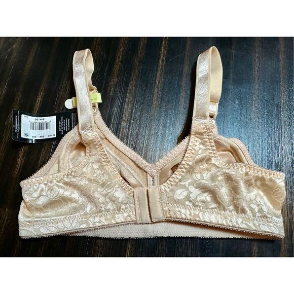 Bali NWT size 34B champagne Double Support Spa Closure Wireless Bra style 3372 - Picture 4 of 6